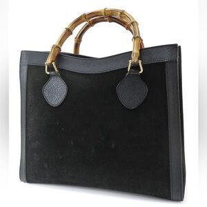 Gucci Black Tote with Bamboo Handles